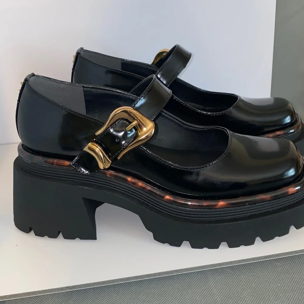 Circus NY by Sam Edelman Nellie Mary Jane Lug Size 8M Chunky Style New In Box - Picture 2 of 8